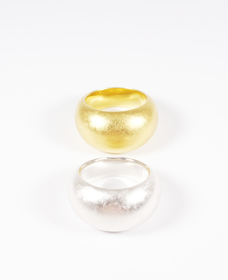 breiter Ring Silber mattiert