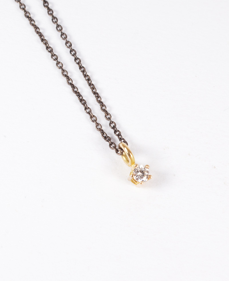 Solitär Brillant Anhänger Gold – Bild 2