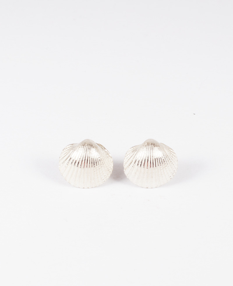 Ohrstecker Muschel Silber
