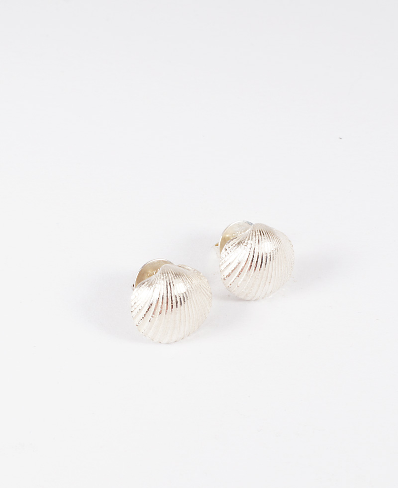 Ohrstecker Muschel Silber – Bild 2