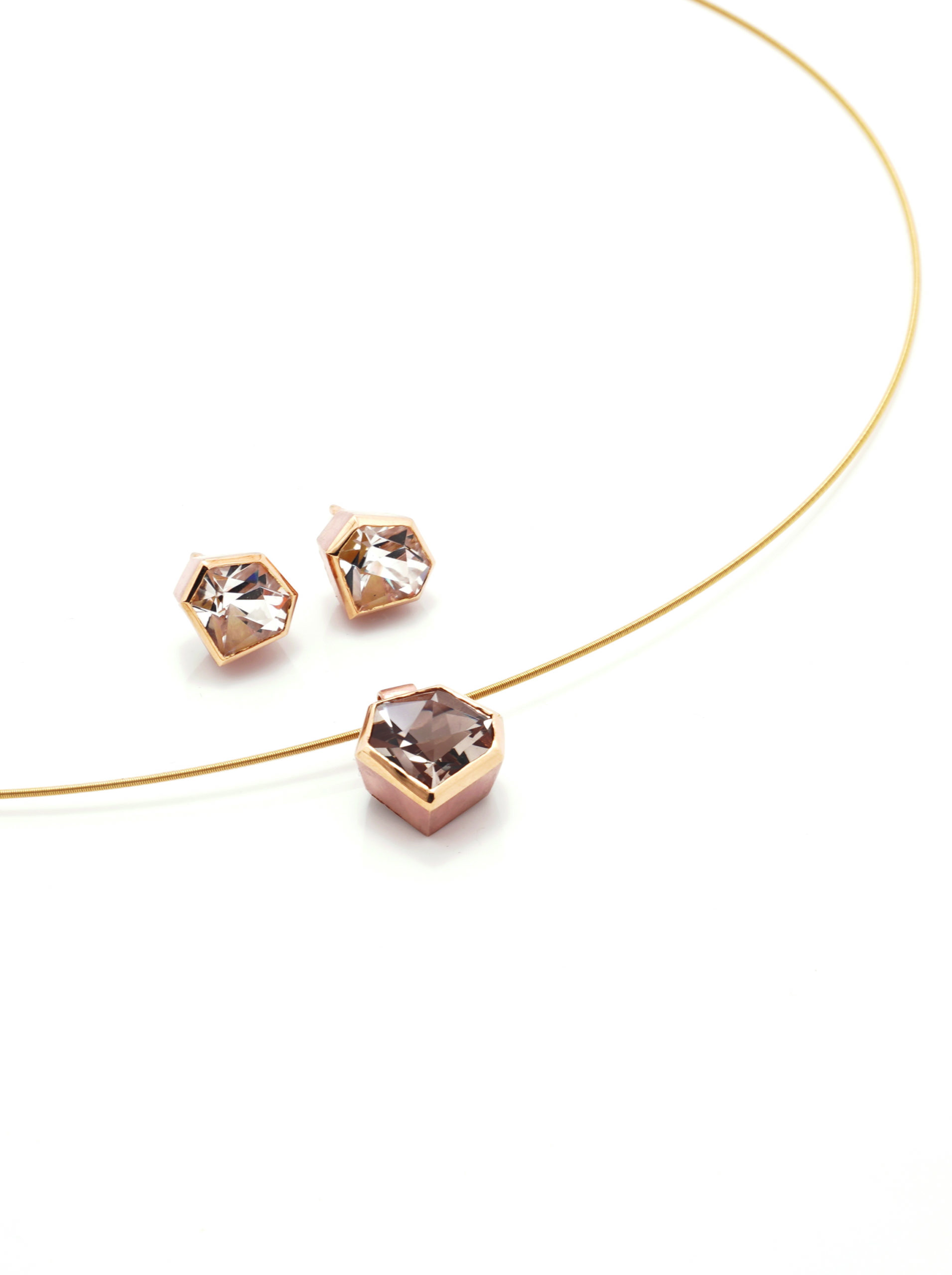 Collier 21century Rosegold mit rotem Rutilquarz – Bild 4