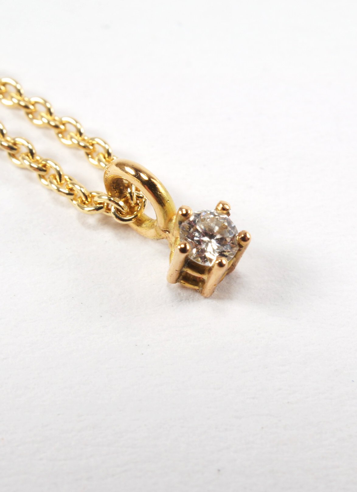 Solitär Brillant Anhänger Gold