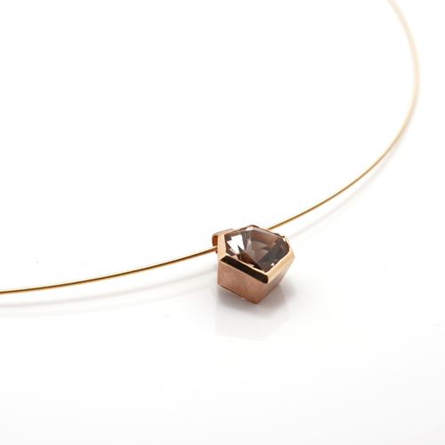 Collier 21century Rosegold mit rotem Rutilquarz – Bild 2