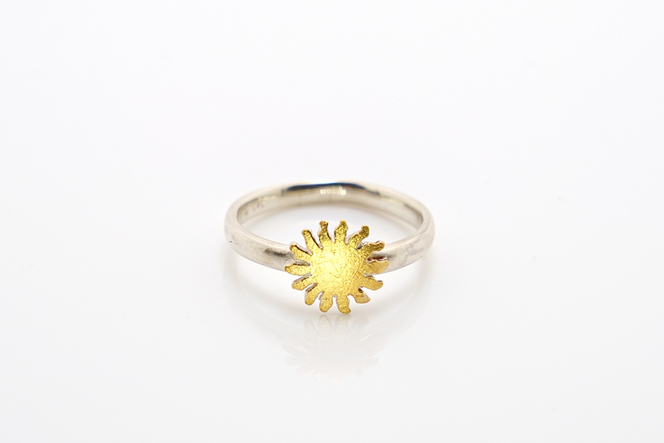 Kleiner Görlitzer Sonne Ring Gold