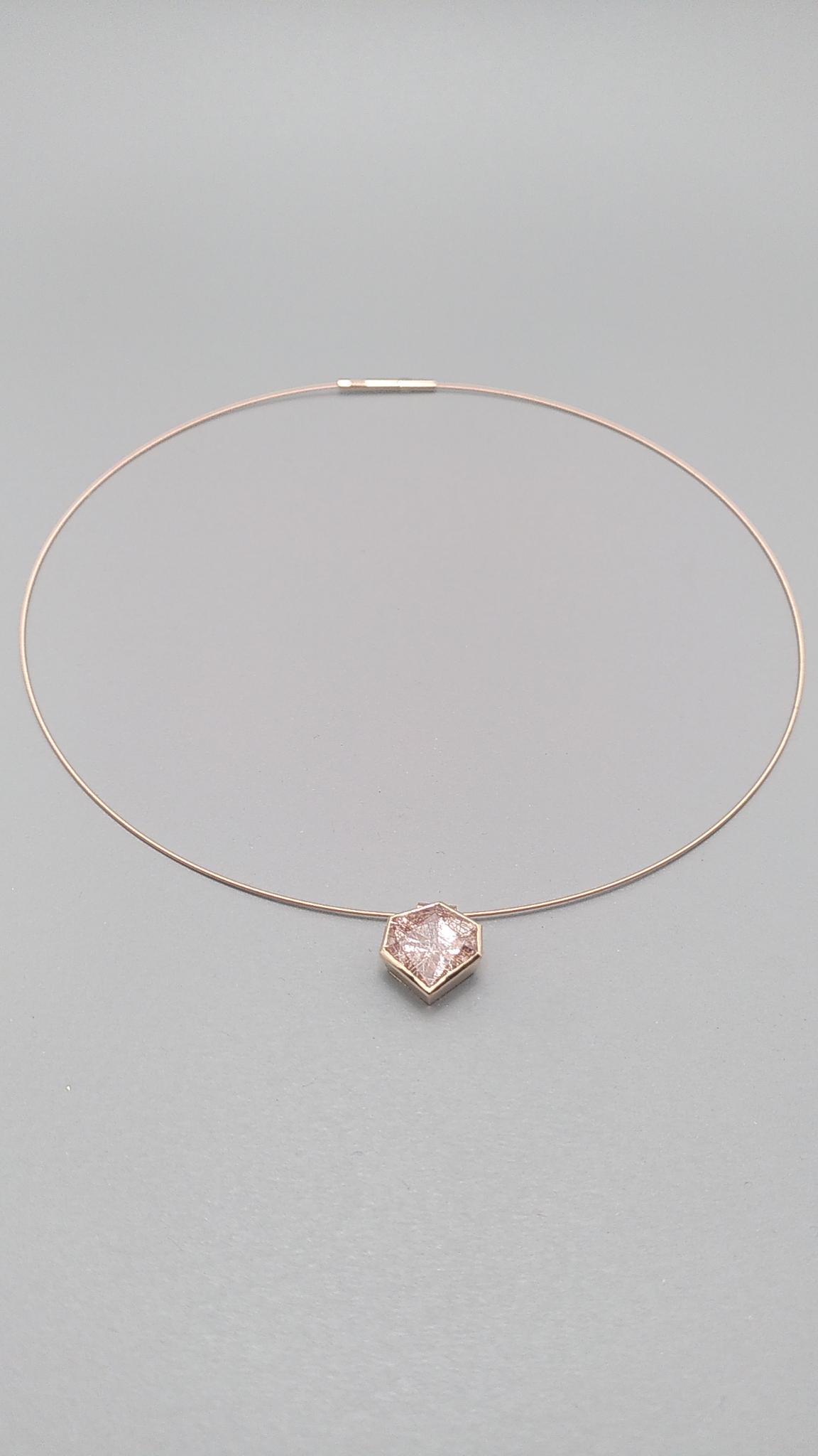 Collier 21century Rosegold mit rotem Rutilquarz – Bild 10