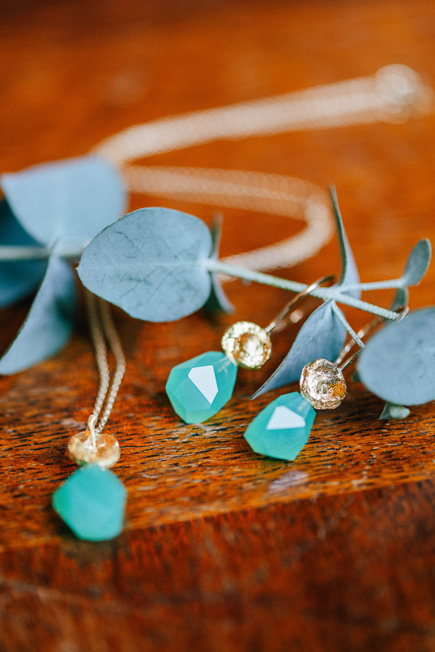 Lucky Klunker Ohrringe Gold mit Chrysopras – Bild 5