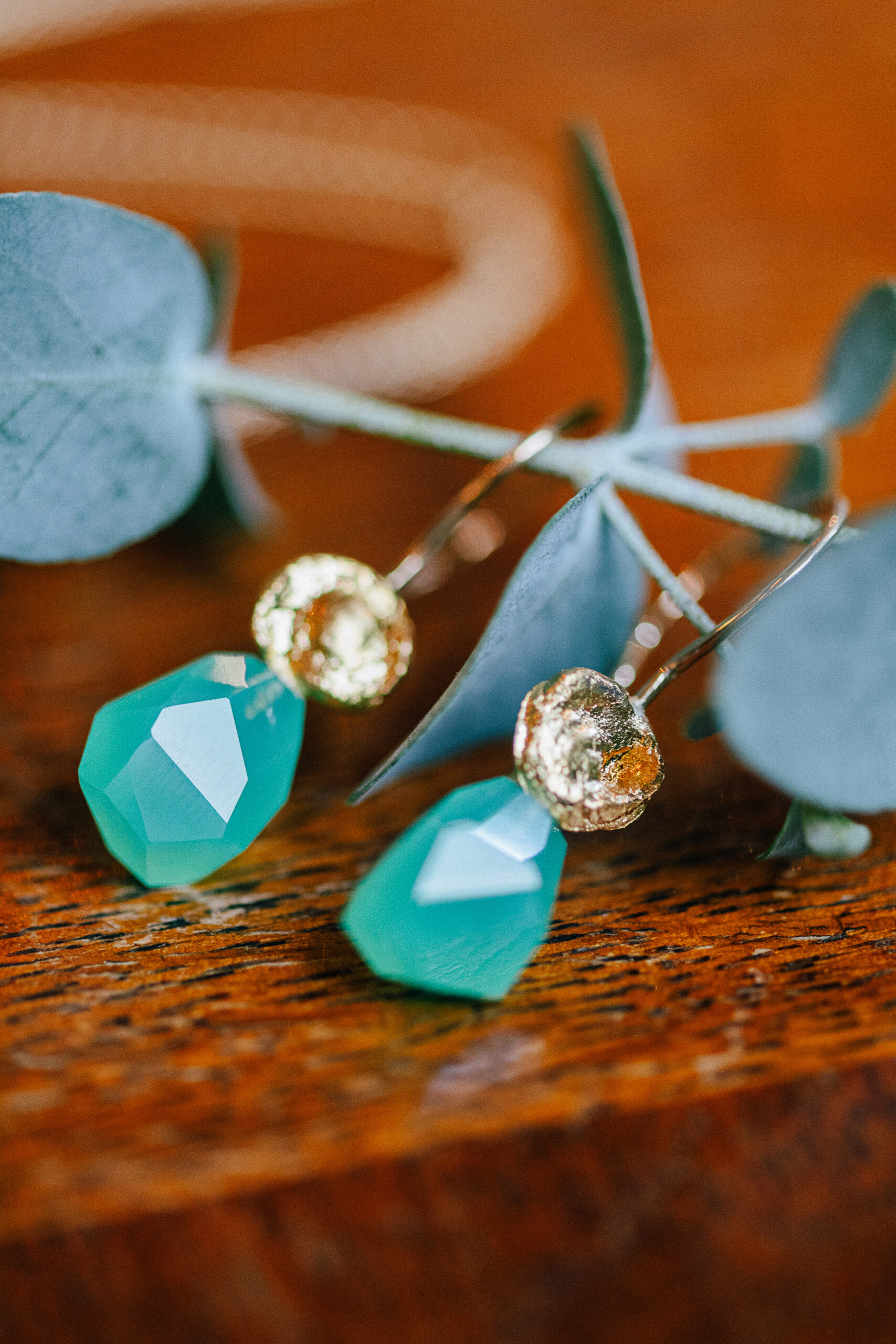 Lucky Klunker Ohrringe Gold mit Chrysopras – Bild 4