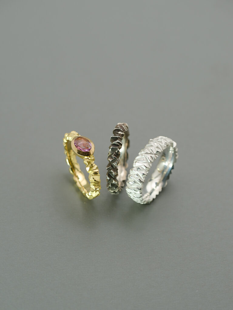the rock Ring Silber mittelbreit