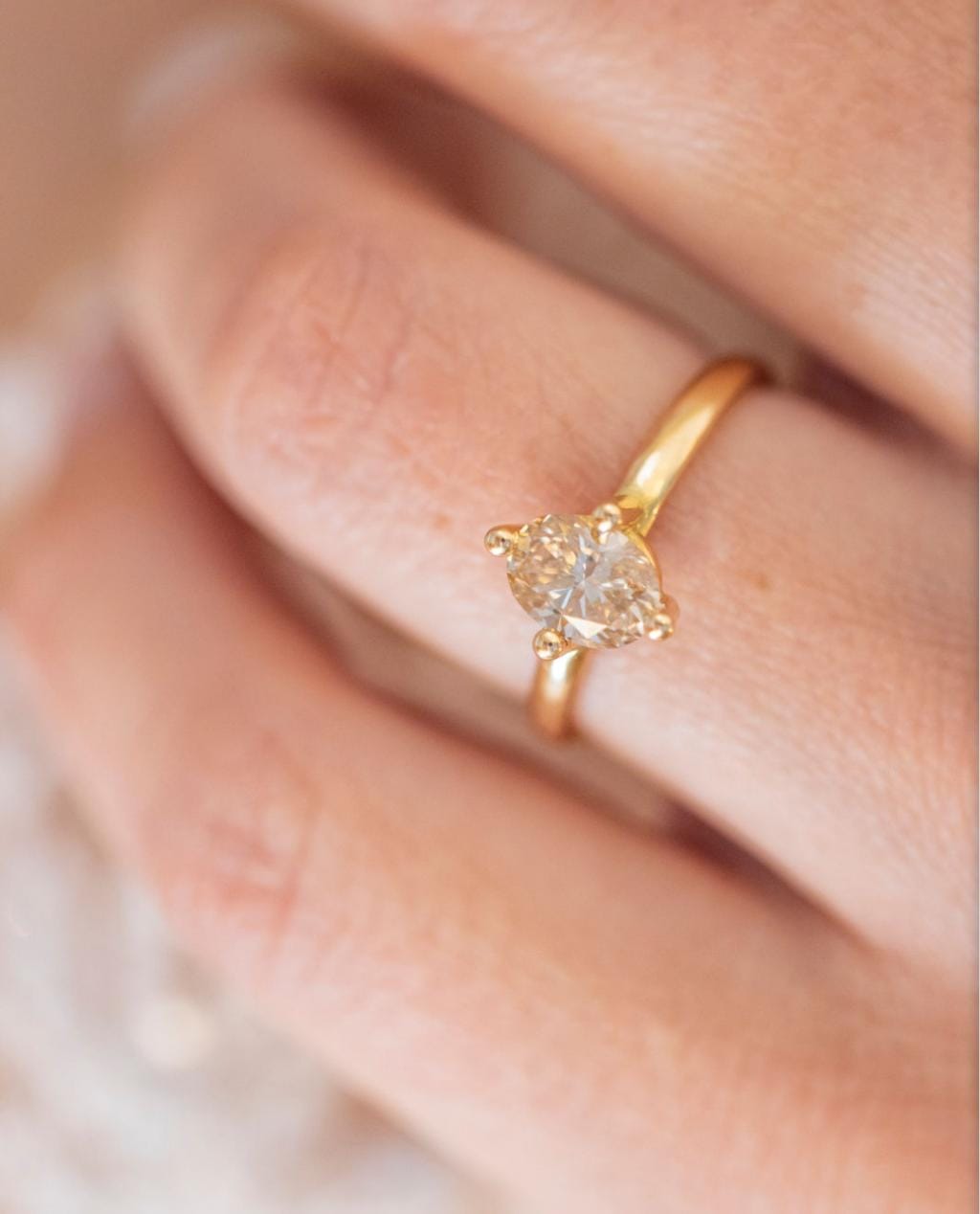 Champagner Diamant Ring Gold – Bild 3