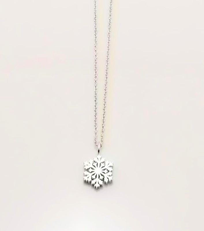 Silberne Schneeflocke Anhänger mini