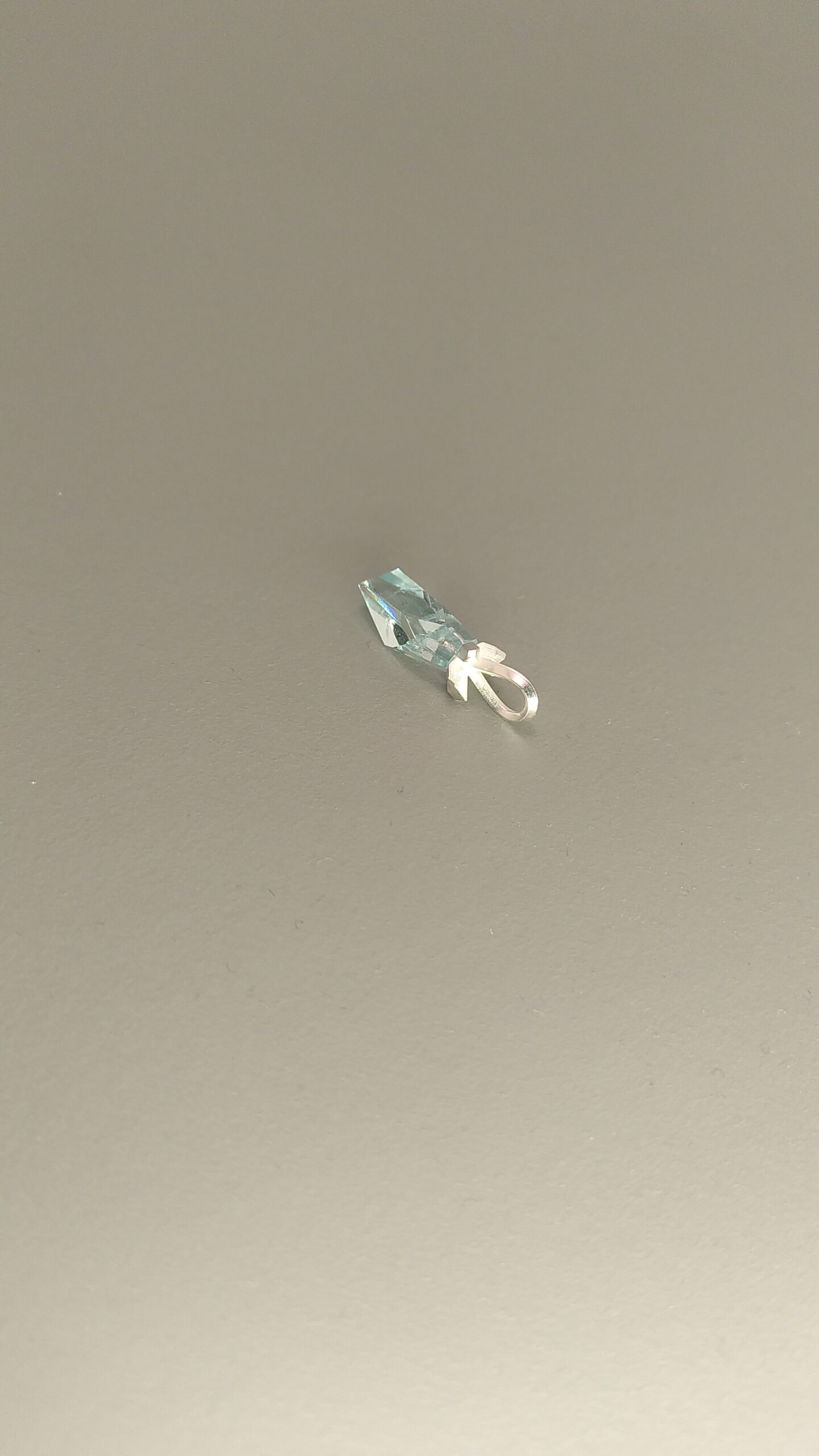 Klunker Anhänger Silber mit leuchtend blauem Aquamarin – Bild 9