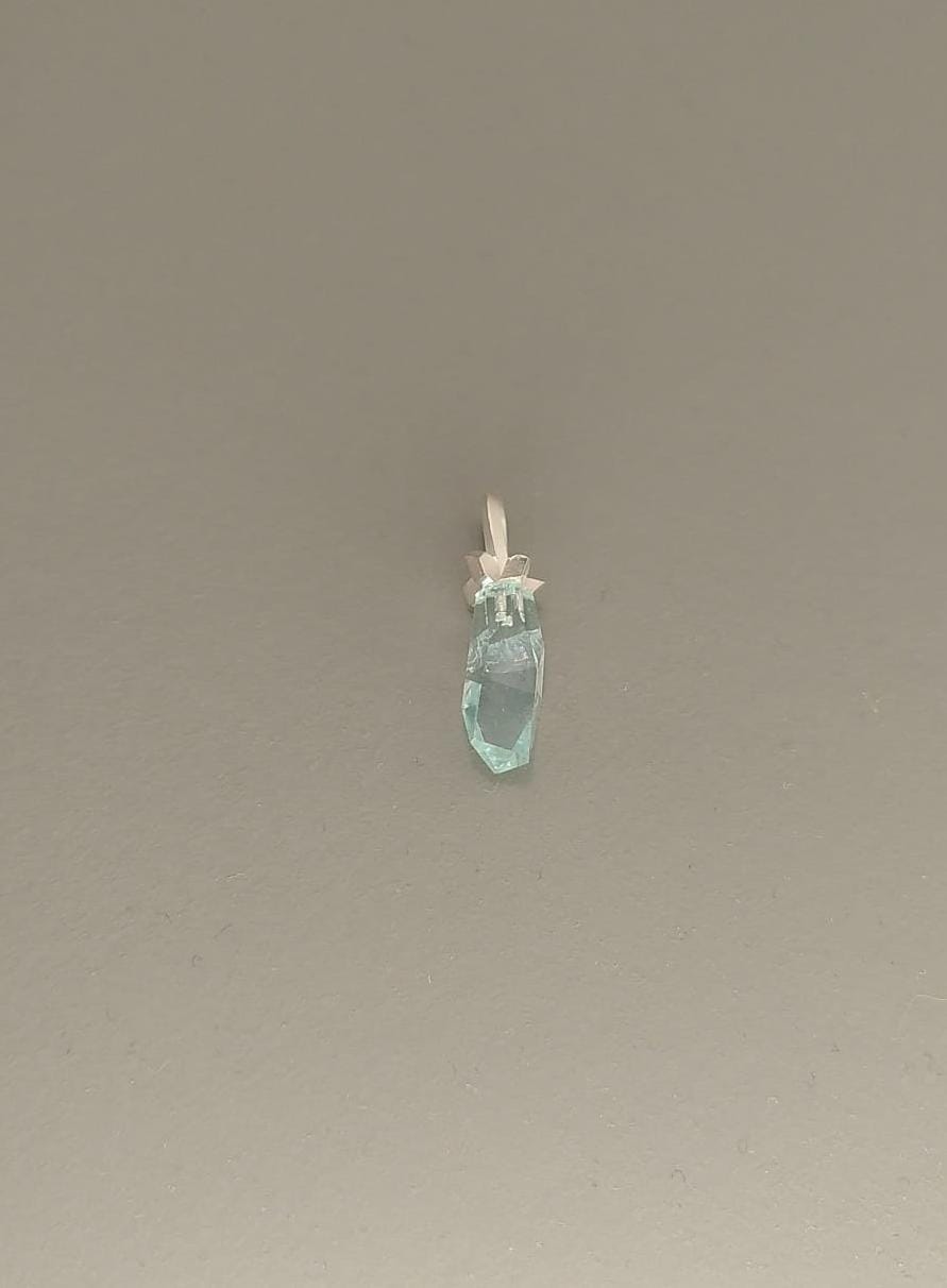 Klunker Anhänger Silber mit leuchtend blauem Aquamarin – Bild 7