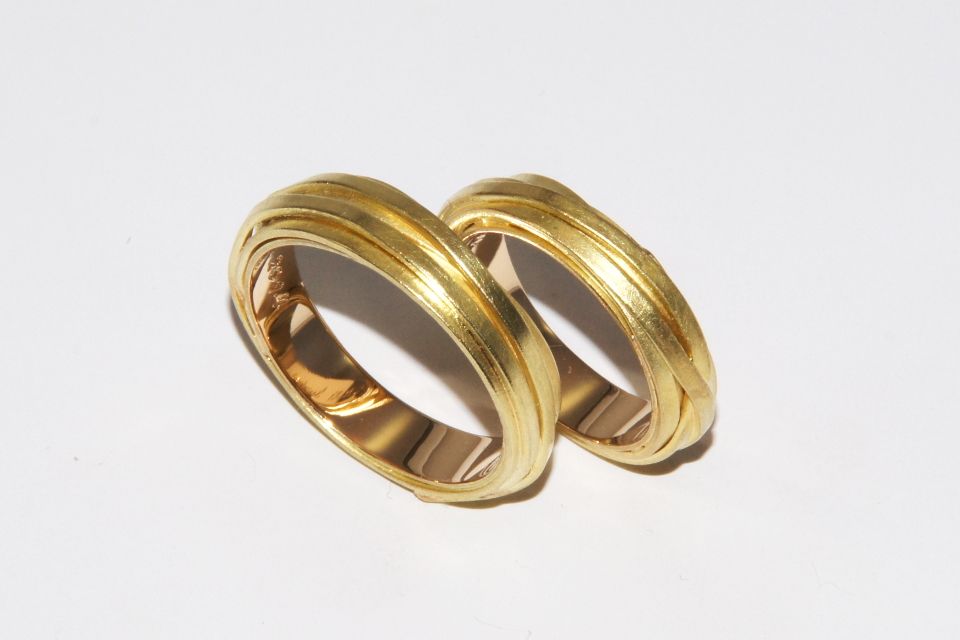 Gelbgold-Wickelring, matt